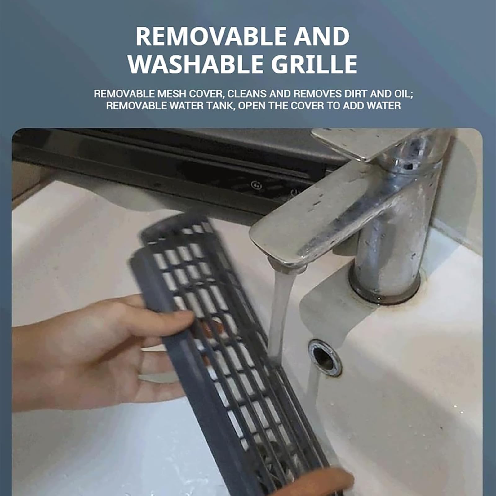 Ventilador de pared con nebulización recargable, ventilador de mesa portátil con batería de 6000 mAh con control remoto, 3 velocidades de viento, rejilla lavable desmontable para cocina, campin white