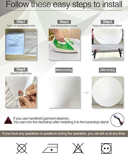 Miniatura 7 de Leowefowa Telón de fondo redondo de poliéster de 7.2 x 7.2 pies con diseño de hongos y hongos de bosque encantado, decoración de fiesta de