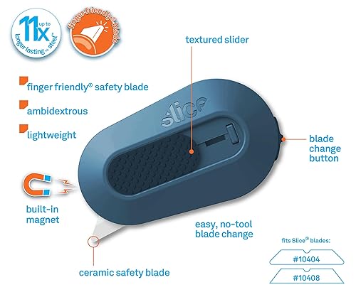 Vista 35 de Slice - 10400 Cortador de cajas, botón manual de 3 posiciones con hoja de cerámica, hoja de bloqueo