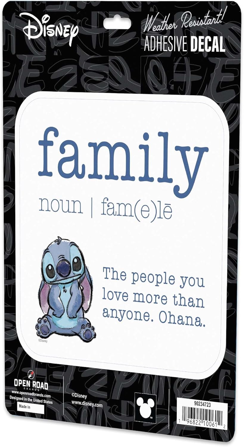 Disney Lilo and Stitch Family Definition Adhesive Vinyl Decal - Fun Stitch Ohana Sticker for Car or Truck - Image 2