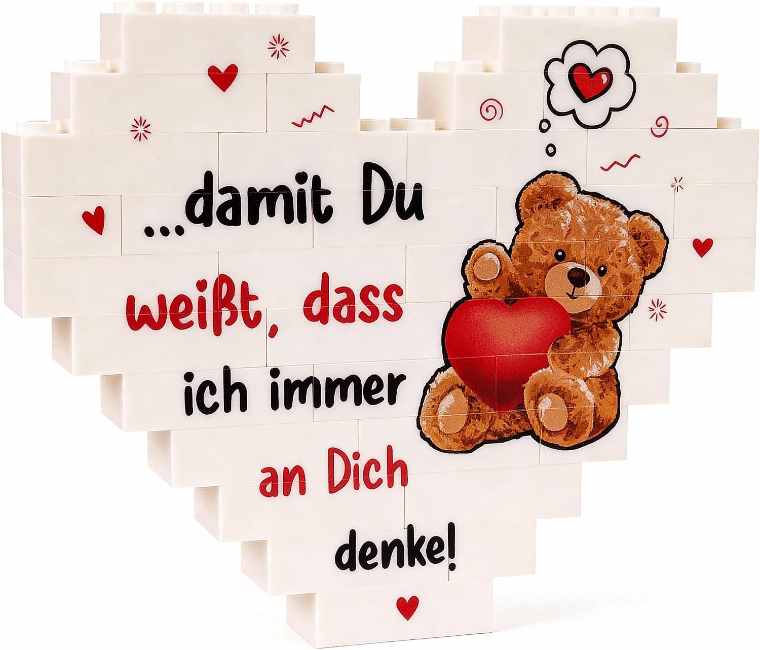 Anniversary Gift for Him and Her Heart Shaped Teddy Bear Decoration - for Anniversary Wedding Anniversary Christmas Wedding Gift for Lover Valentines Gift I Love You Gifts for Men