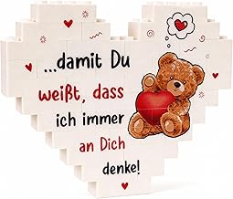 I Love You Gifts Heart Shaped Teddy Bear Decoration & Ornaments Made of Plastic - for Anniversary, Wedding Day, Valentine's Day or Christmas, Wedding Gift, Valentine's Day Gift for Lovers