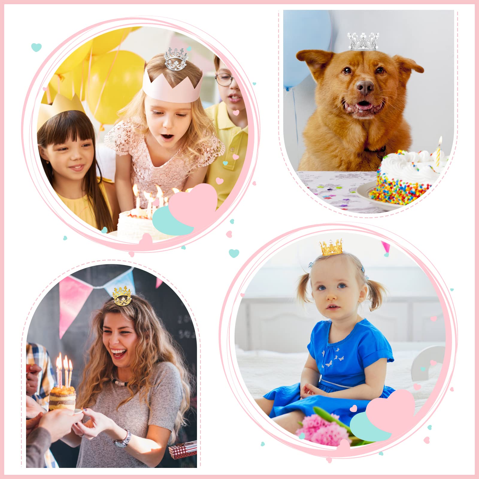 Snapklik.com : 12 Pcs Crown Cake Topper, Mini Crown Queen Princess ...