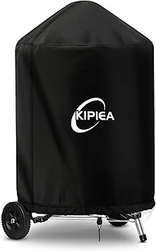 Kipiea 600D Grill Cover for Weber 26 Inch Charcoal Kettle, Heavy-Duty Oxford BBQ Grill Covers with 3 Buckles, Waterproof, Wind Resistant, Anti UV, No Tears 31.5" W X 31.5" D X 39" H