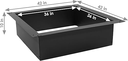 Miniatura 12 de Sunnydaze pozo cuadrado para fogata, de alta resistencia. Haga su propio pozo para fogata, disponible en múltiples tamaños., Contemporáneo, 30