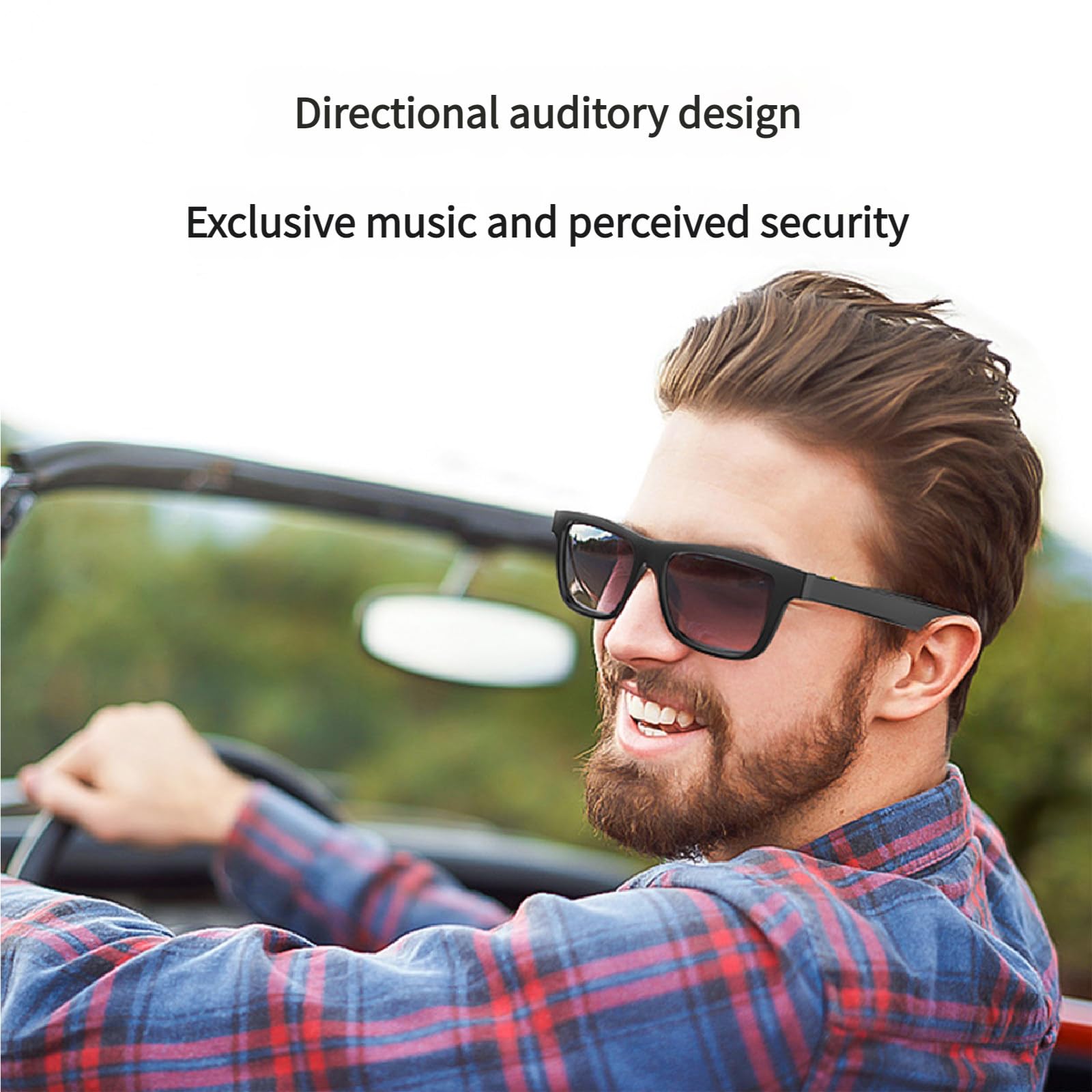 Occhiali da Sole con Audio Bluetooth AI per chiamate, ascolto di Musica, Display Touch indossabile, promemoria per riunioni, Viaggi e Lavoro,A