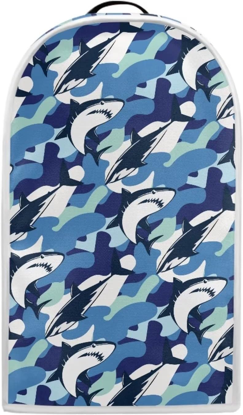 doginthehole Shark Print Blender Cover Cool Animal Pattern Polyester Dust-Proof Cover for Kitchen Blender Appliance, Stand Mixer or Coffee Maker Appliance CoverKitchen Tool Accessories image 2