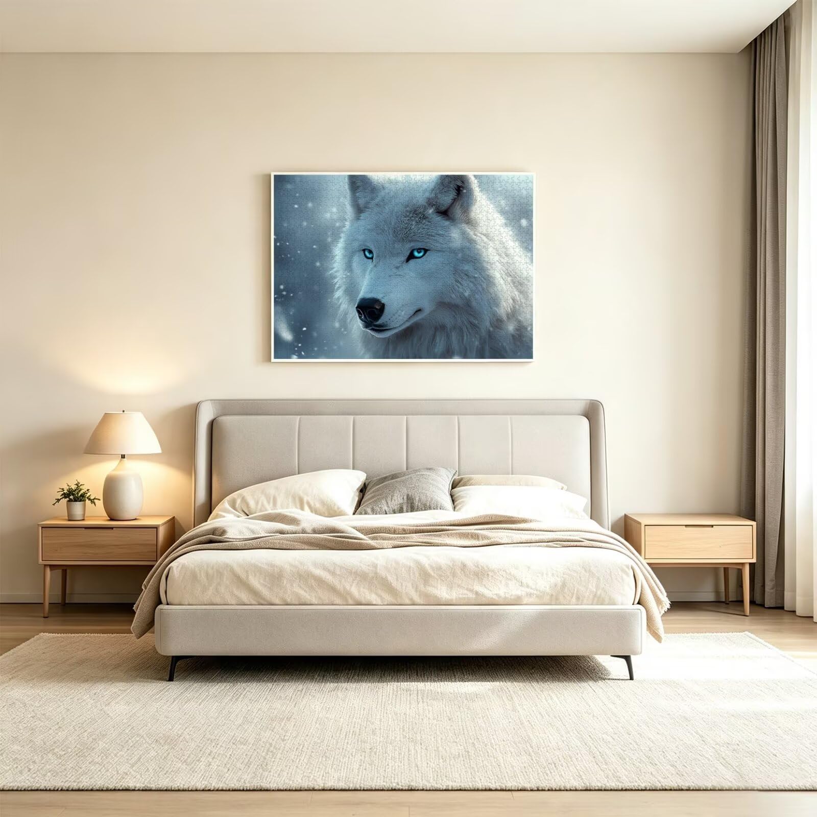 Puzzle 3000 elementów dla dorosłych, gry rodzinne, Wolf Snow, n-373