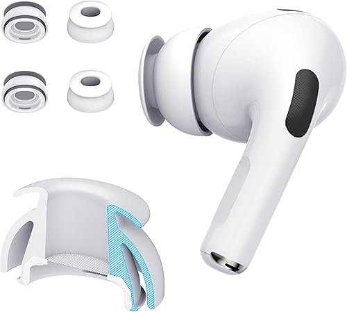 Orejeras multibrida prémium para AirPods Pro 1 y 2 (XS)  Siempre se ajusta, nunca se desliza