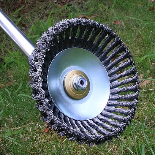 Upgraded 6 in Steel Wire Brush Cutter Trimmer Head Kit, Weeds Trimmer