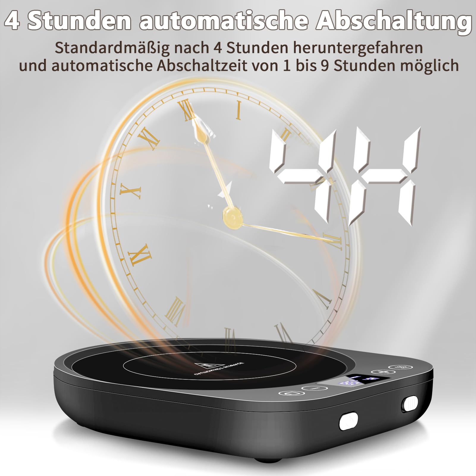 Kaffeewärmer,Aufgerüstet Tassenwärmer,Elektrischer Getränkewärmer,Kaffeetassenwärmer mit 9 Temperatureinstellungen, Automatischer Ein/Aus kerzenwärmer mit Schwerkrafterkennung,Geplantes Herunterfahren