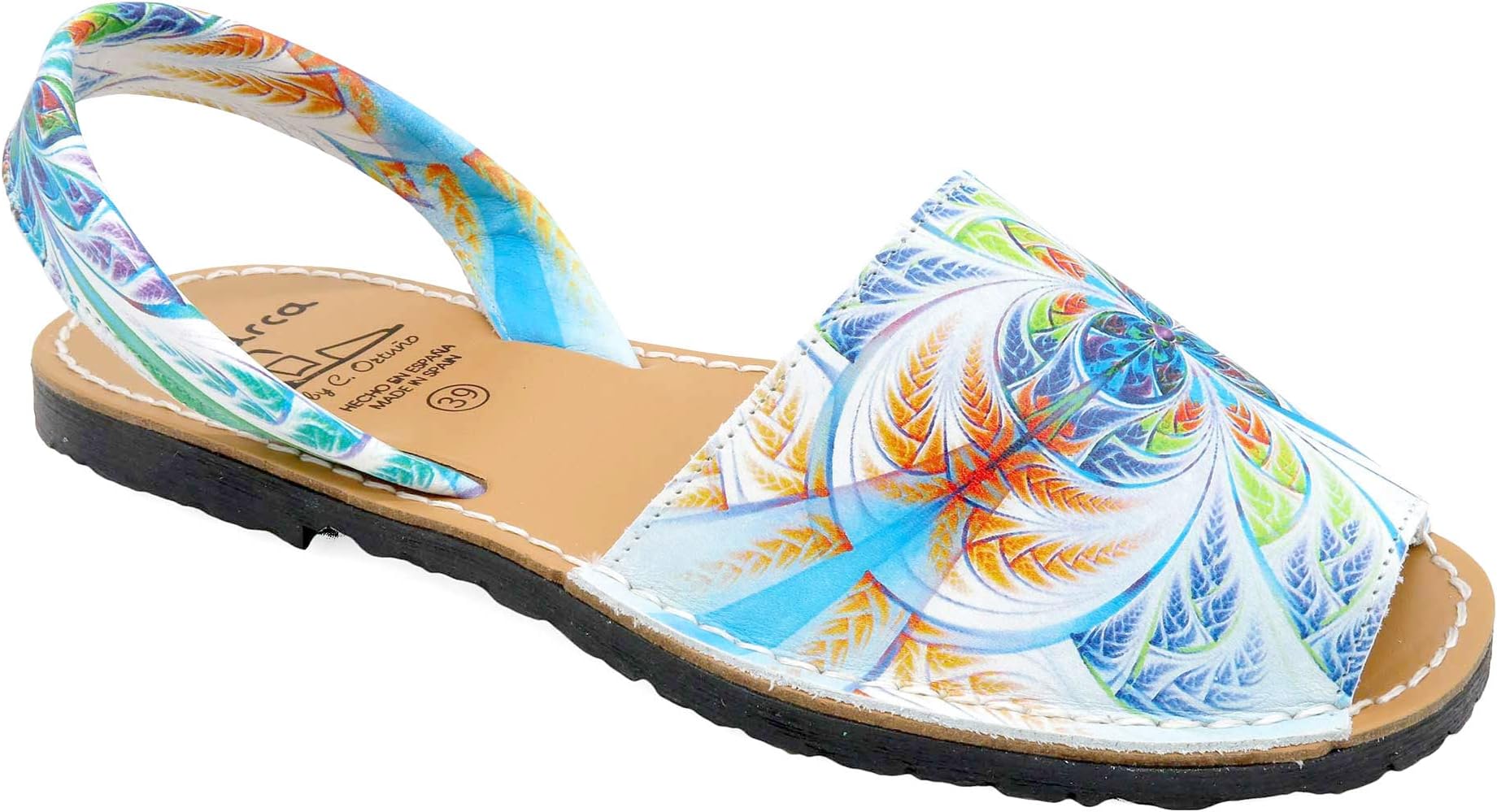 AvarcaMenorca Women's Sandals Leather Abarca Colourful