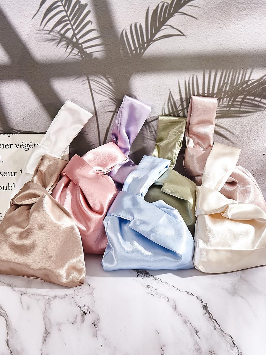 Women's Satin Evening Bag Clutch Handbag Mini Purse Small Wristlets Tote Wedding Party Bags - Image 4