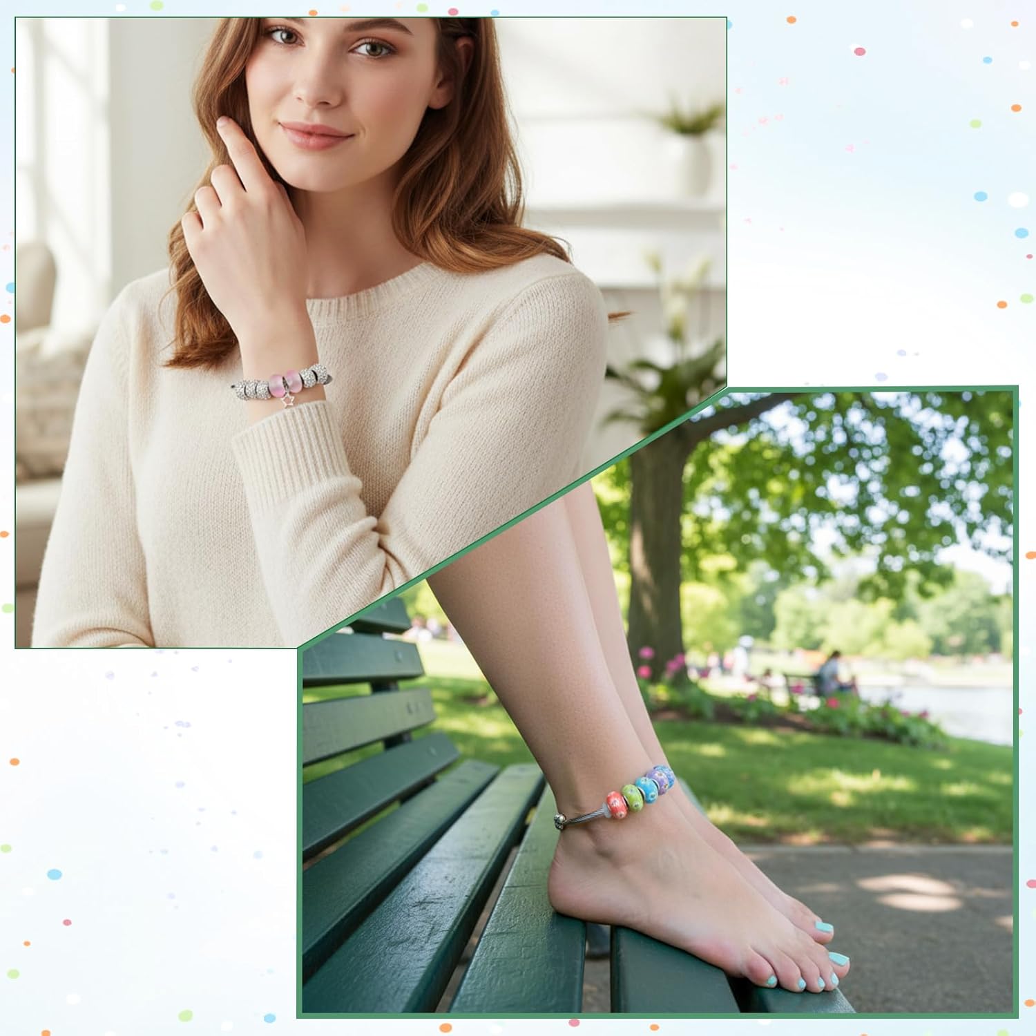 60 Pcs Snake Charm Bracelet Stainless Steel Expandable Bangle Bracelets Adjustable Silver Snake Bracelet Chain for Women DIY Jewelry Making Supplies Valentine's Day Gifts - Image 6