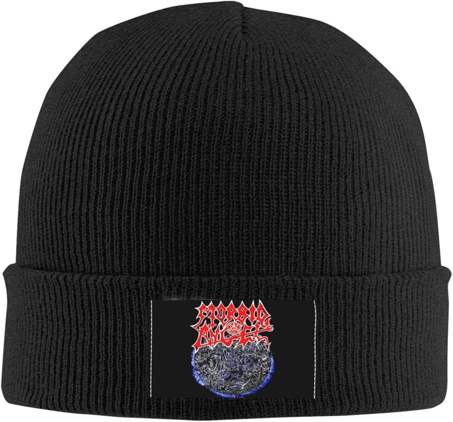 Morbid Rock Band Angel Knit Hat Beanie Skull Cap Warm Hats Unisex Knit Cuffed Beanies Modern Running Hat Winter Hat Convenient Daily Beanie Hat for