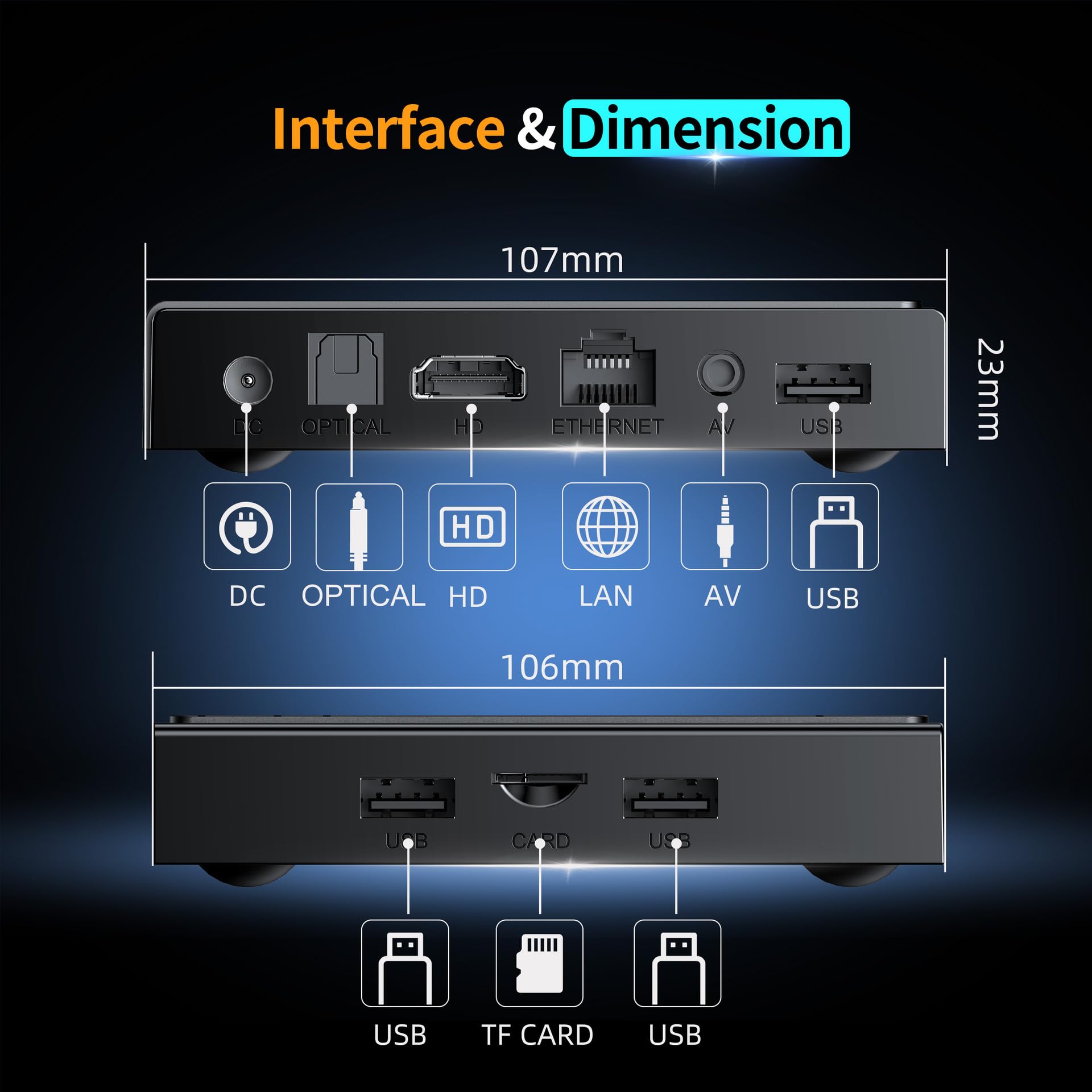 Android TV Box 14.0, X96 NEX Android Set Top Box 4 GB RAM 32 GB Rom, CPU Quad Core S905Y5 Supporto 2.4/5.8 GHz Dual WiFi 4K/8K H.264 HD Smart Android Box