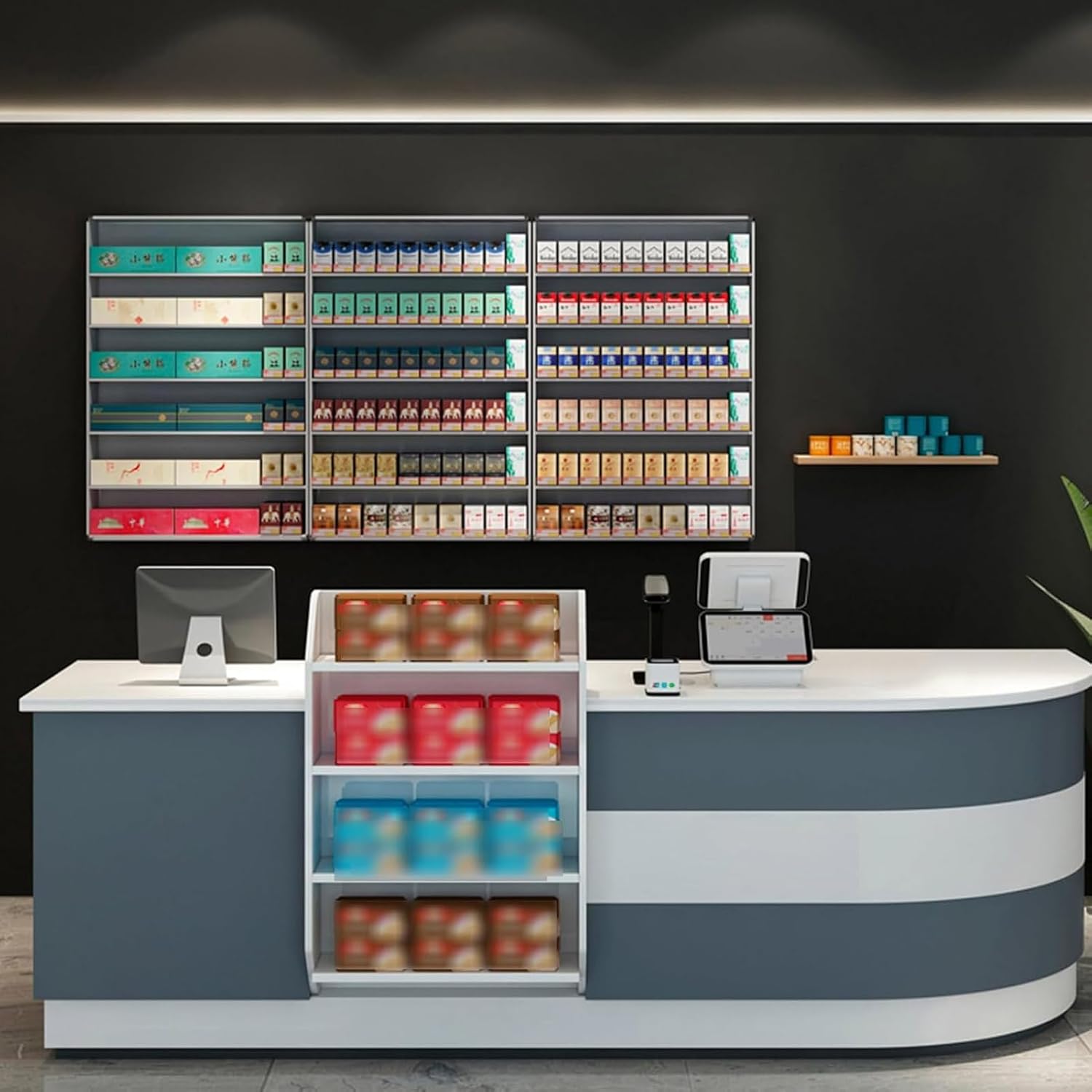 6 storeys Cigarette Display Holder - 10 Pack Automatic Pusher Acrylic Tobacco Display Stand Rack,Wall Mounted & Countertop Display Holder For Retail Stores Shops