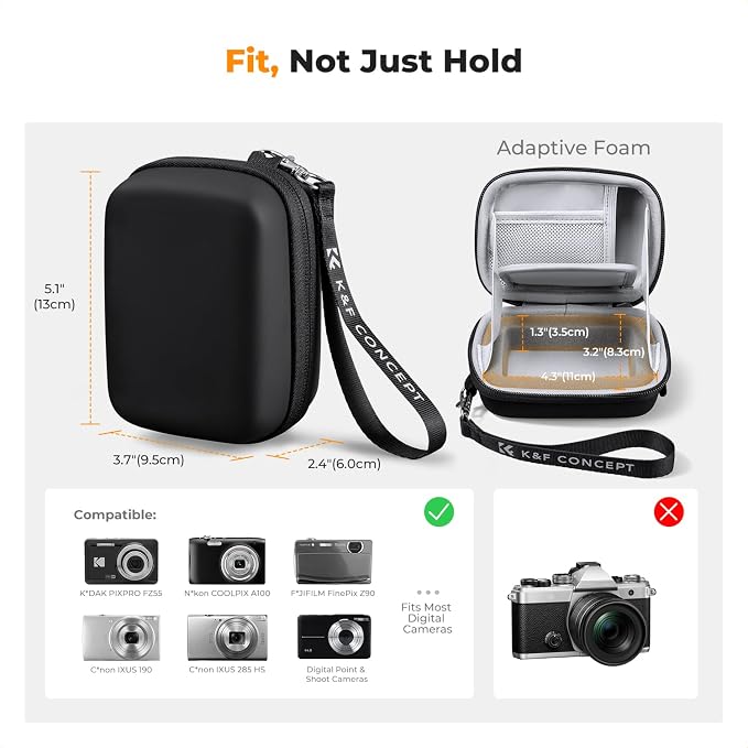 Estuche rígido pequeño para cámara digital K&F CONCEPT miniatura 5