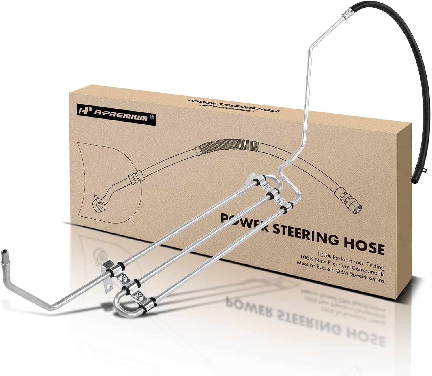 A-Premium Power Steering Return Hose Line Assembly Compatible with Ford Focus 2000 2001 2002 2003 2004 2005 2006 2007, L4 2.0L, Cooler Tube