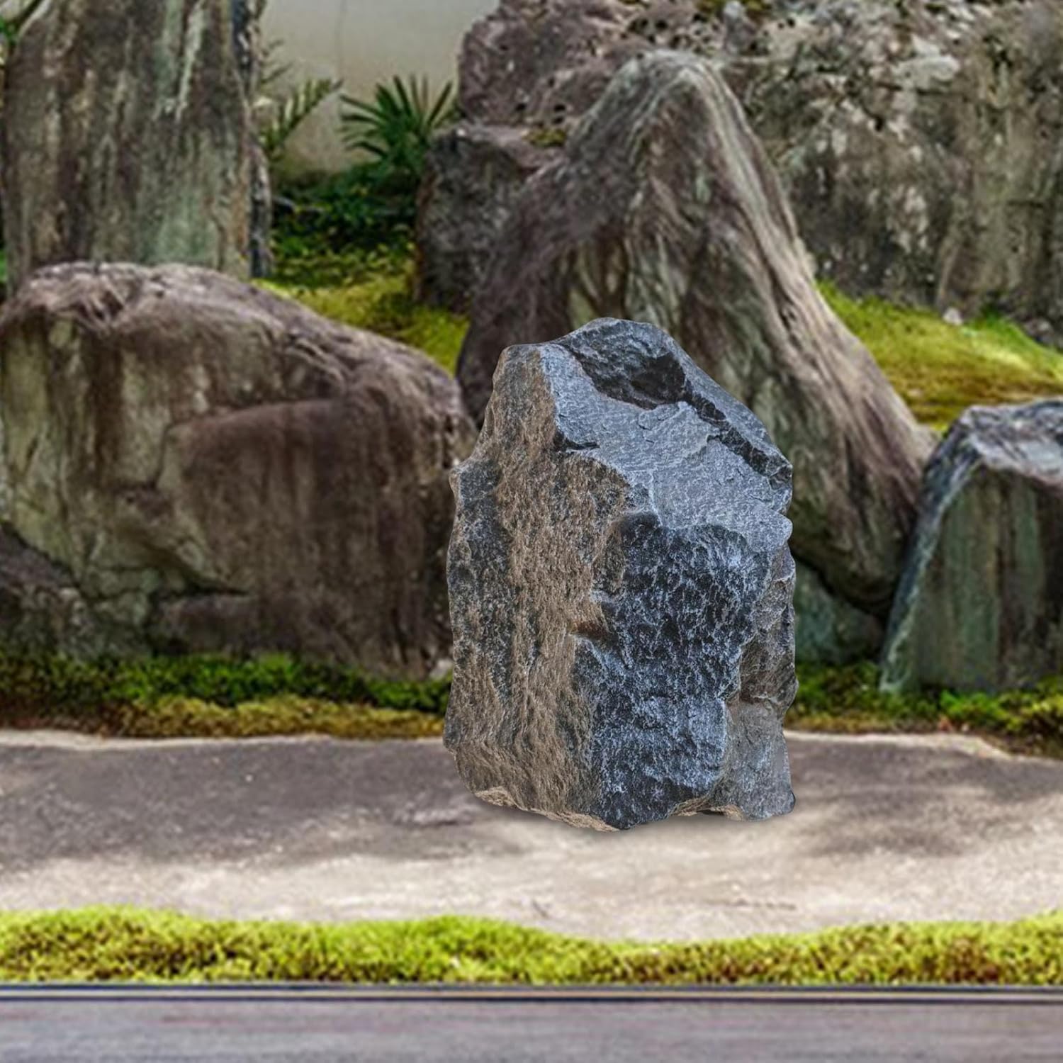 HouseVibe PU Foam Fake Landscape Rock Garden Decoration, Lightweight Realistic Yard Ornament for Aquarium, Photography Prop, Crafts- 32x25x17cm