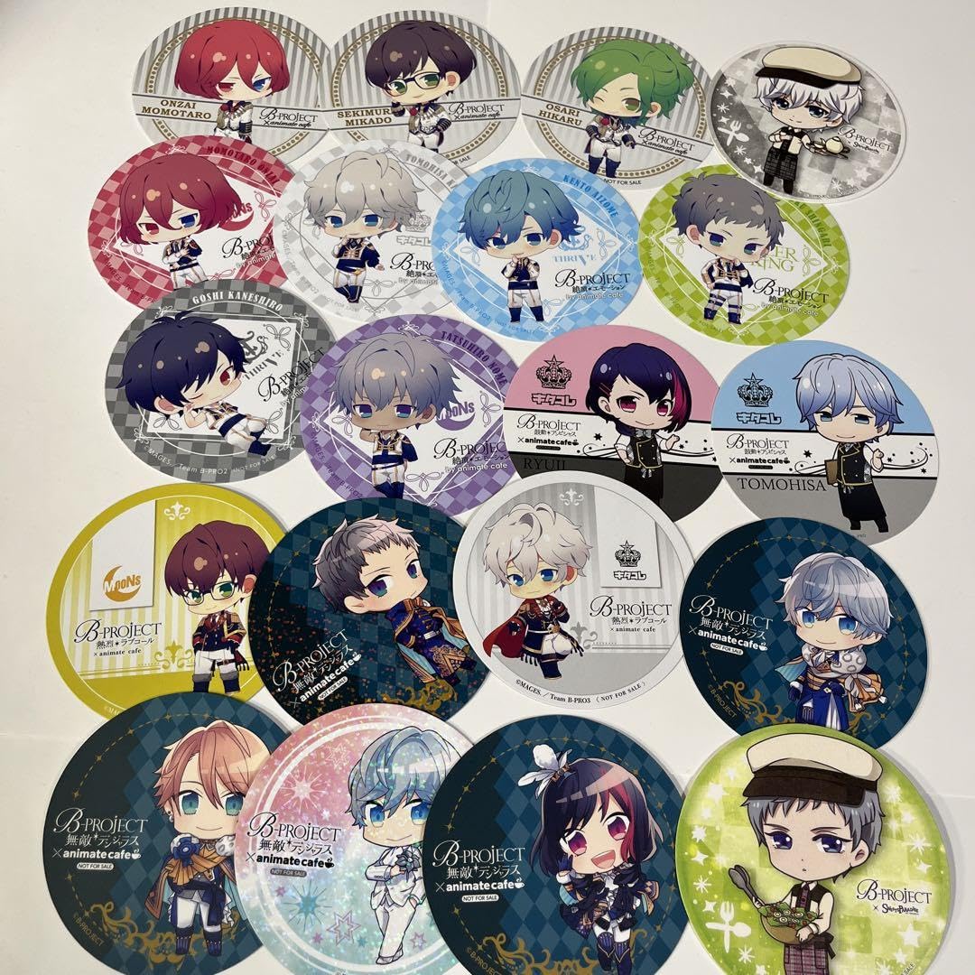 Amazon.co.jp: B-PROJECT カフェ 限定 コースター 毘沙 竜持 百田郎 健 