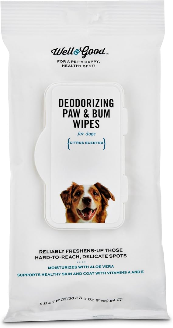 well & good hypoallergenic deodorizing dog wipes