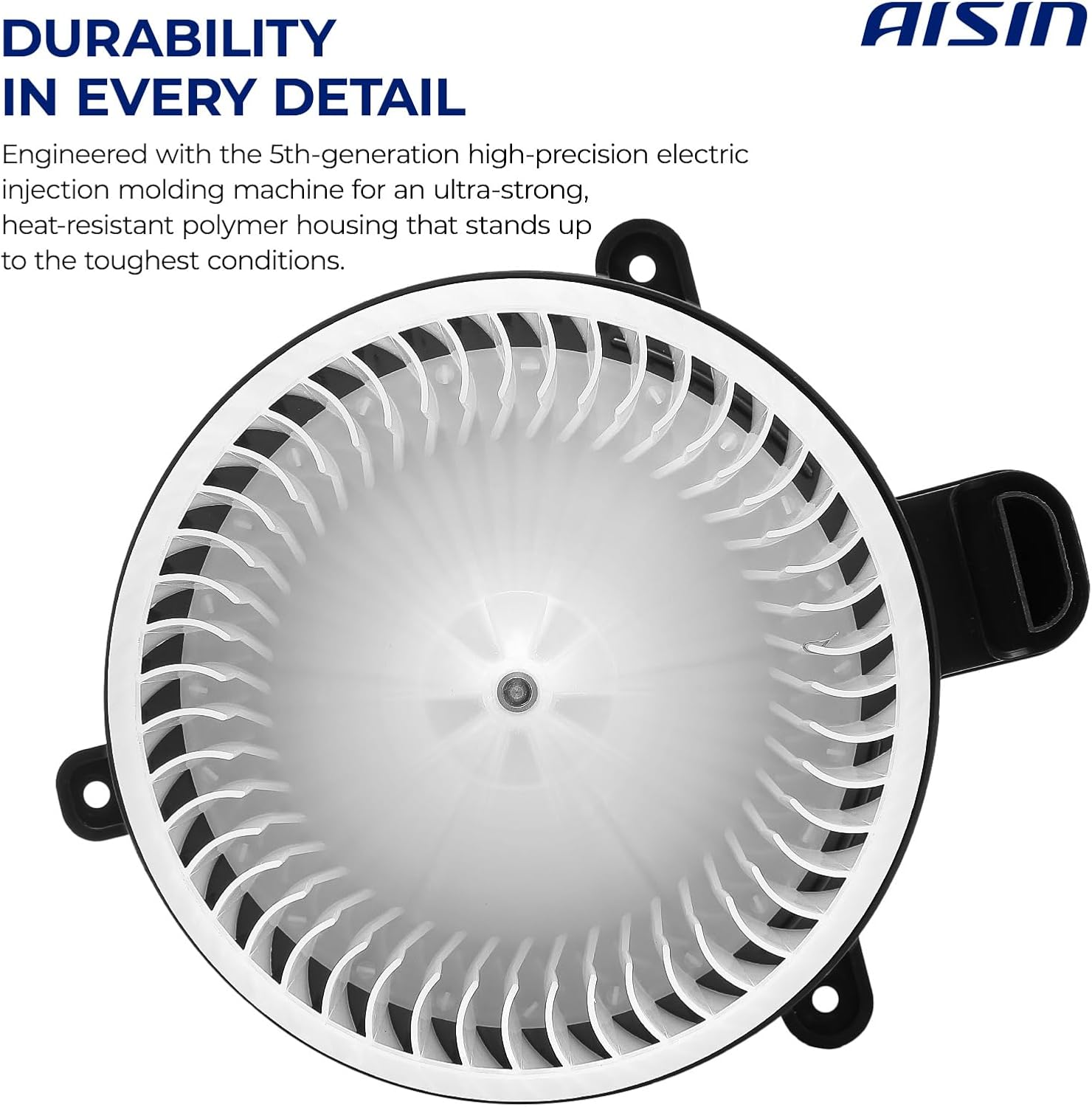 AISIN AFTERMARKET BLMMB-00171 HVAC Blower Motor with Wheel Assembly - Compatible with Mercedes-Benz C230, C250, C300, C350, C63 AMG, E300, E350, E550, E63 AMG, GLK250, GLK350, SLS AMG