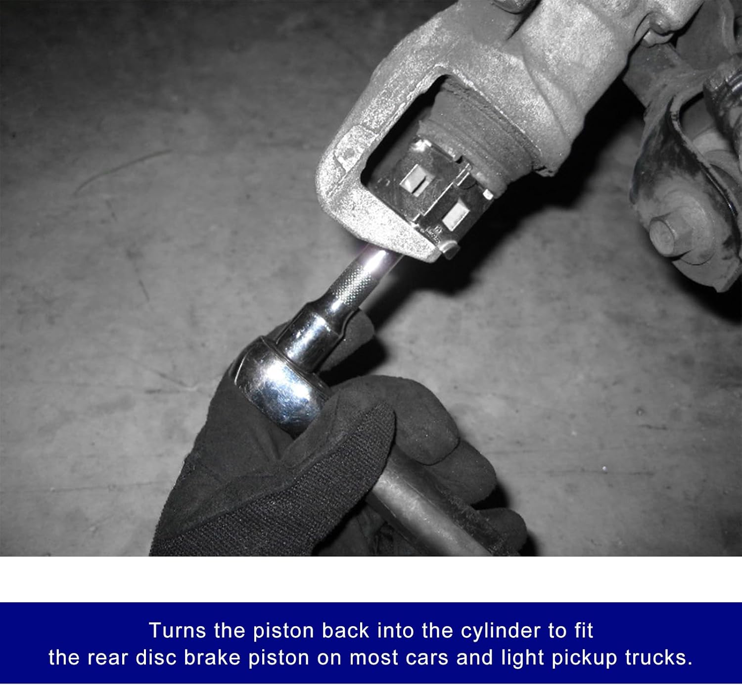 Cube Brake Caliper Compression Tool, Carbon Steel Rear Disc Brake Piston Tool for 3/8" Square Driver, Universal Cube Caliper Tools for Most Vehicles, Car Accessories