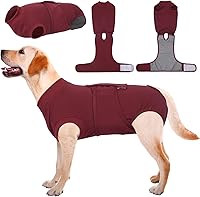 Vista 28 de Kuoser - Traje de recuperación posterior a la cirugía para perros y gatos, camisa profesional de recuperación de mascotas para vendaje de heridas