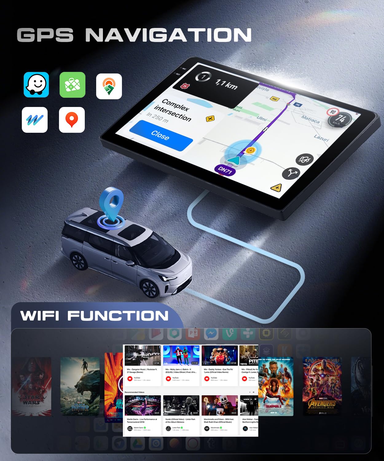 Android 15 Autoradio voor Suzuki Swift 2005-2010 met Draadloze Apple Carplay Android Auto Navi GPS WiFi 10.1 Inch Touchscreen Autoradio met Bluetooth FM/ RDS/USB/DAB /Hi-Fi/OBD/SWC Achteruitrijcamera