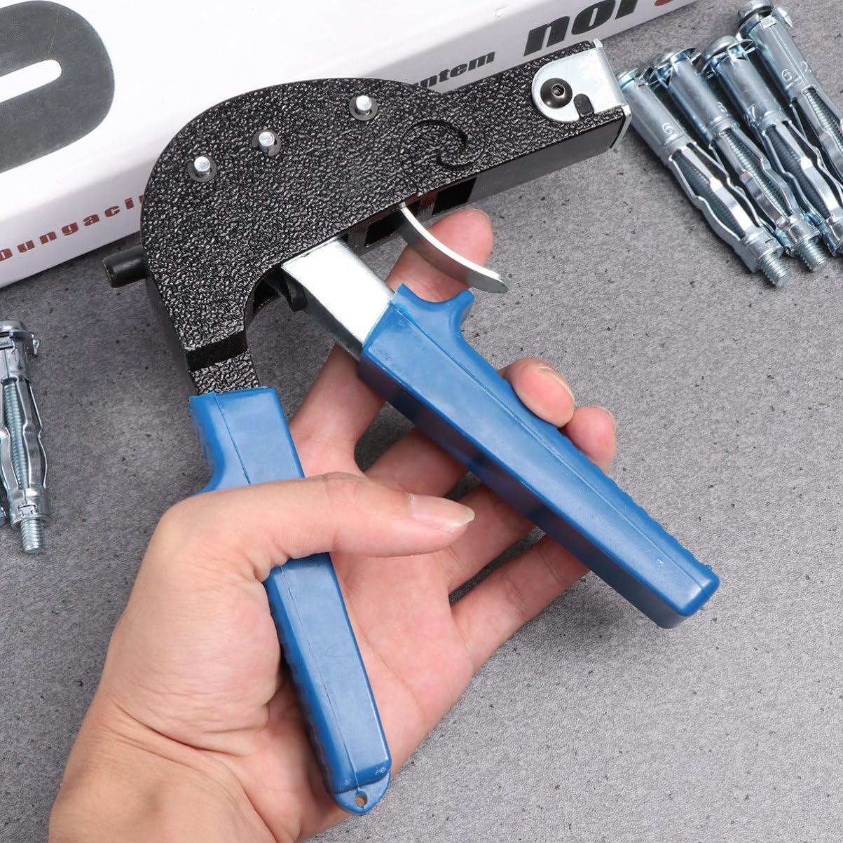 SOLUSTRE Hollow Wall Anchor 19pcs Dry Wall Anchor Set Plasterboard Fixing Setting Tool Kit