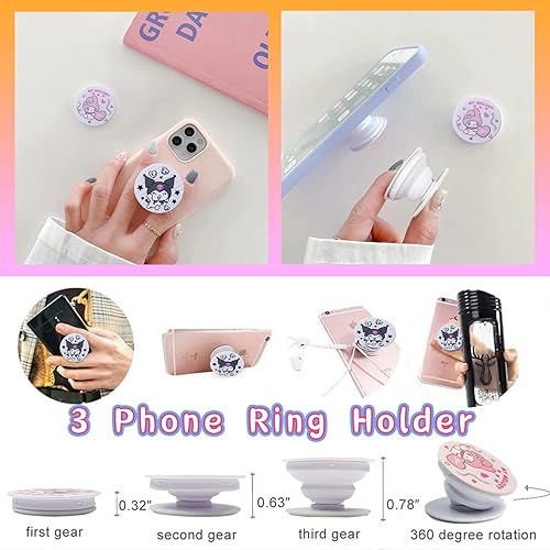 Miniatura 4 de Juego de regalo Kawaii My Melody, accesorios de mercancía de anime, calcomanías Kawaii, bolsa con cordón, mochila, collar, pulsera, llavero, cordón,