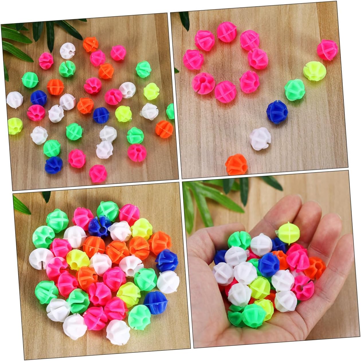 180pcs Round Bike Beads for Decorations for Boys and Girls Multi- Clips for Stylish Bike Accessories