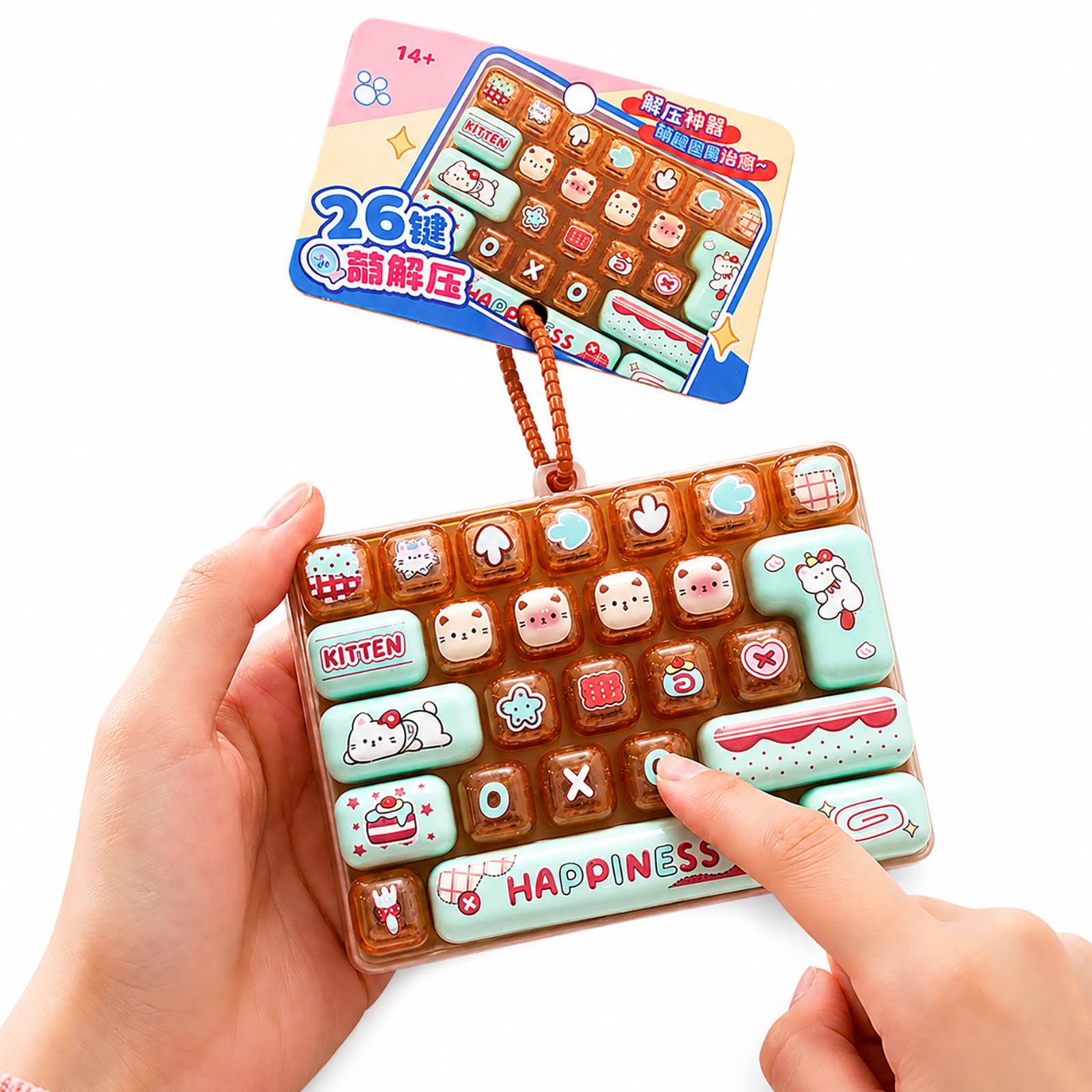 26-Key Keyboard Fidget Toy, Keyboard Fidget Toy Clicker (D)