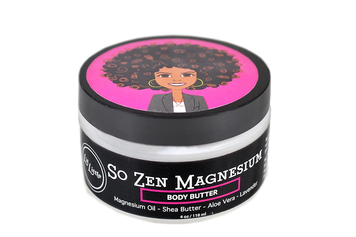 Lil Little So Zen Magnesium Butter - Sleep & Muscle Ease Cream with Lavender & Shea Butter - Fast-Absorbing Nighttime Relaxation Topical Magnesium - 4oz