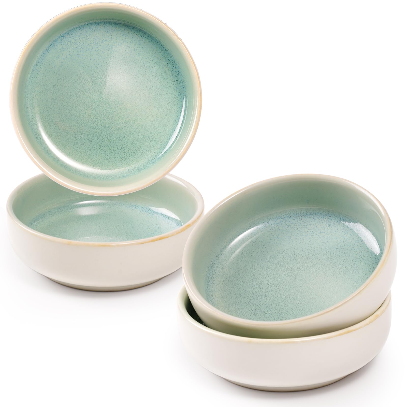Lot De 4 Bols à Dessert En Céramique 300ml - Petits Bols Multifonctions 11x6 Cm Pour Apéritif Et Service