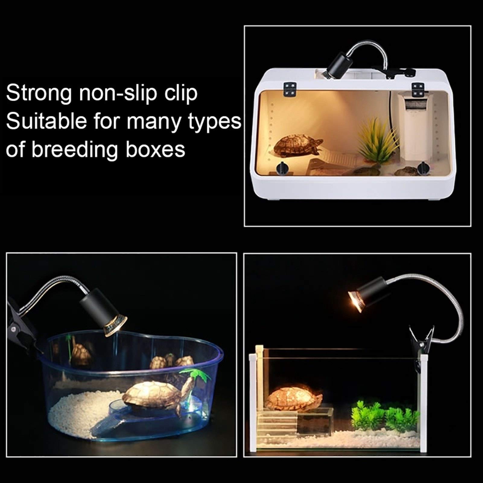 Riscaldatore per Animali Domestici 25W 50W del Rettile della Lampada di Calore della Lampada di Clip con portalampada UVA UVB Basking Lampada for rettili Lizard Turtle Snake Acquario