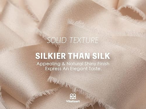 Miniatura 3 de Vitalizart Cinta de satén púrpura de 1.5 pulgadas x 15 yardas con carrete de madera hecho a mano con flecos deshilachados como cintas de gasa para