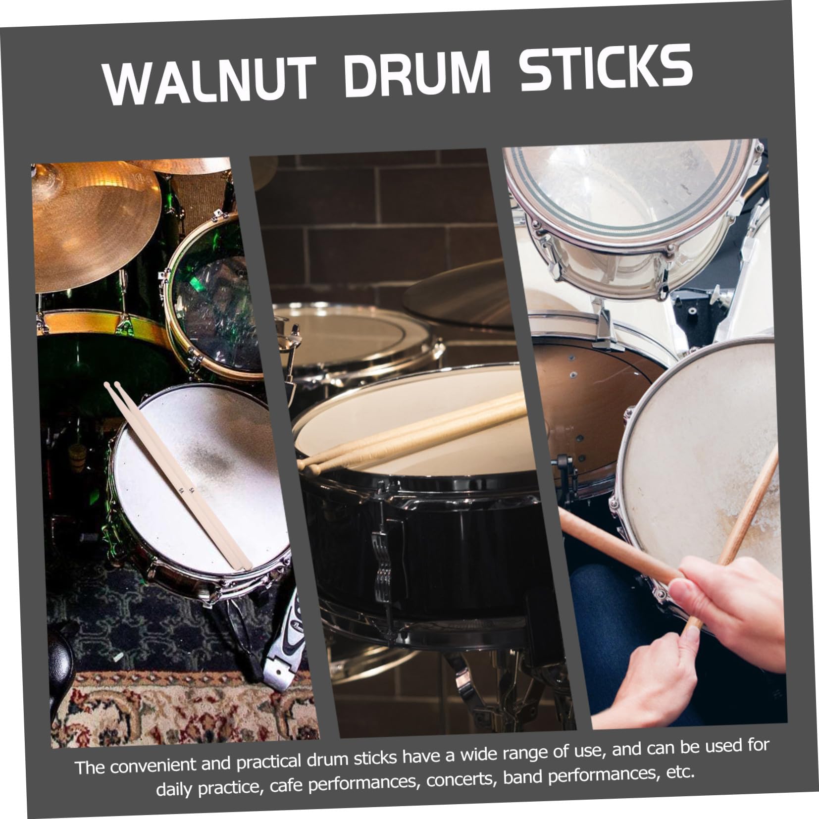 20stücke Ahorn-drumsticks Holz Drum Sticks Musik Zubehör Für Junge Mädchen Erwachsene Anfänger Studenten Musiker Professionelle Praktische Schwerkraftgefühl Rutschfeste