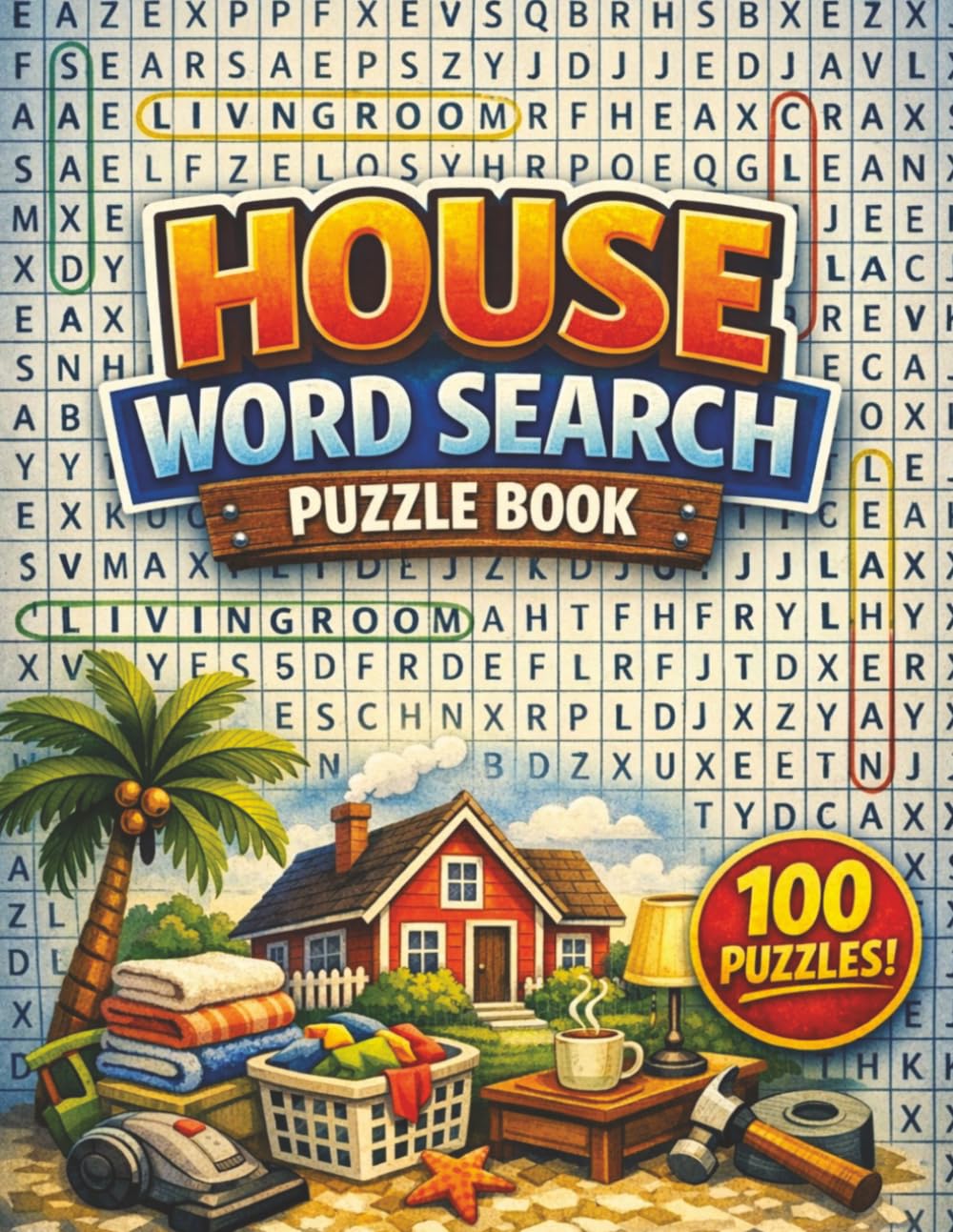 House Search Word Puzzle Book: A Relaxing Puzzle Journey Through the House | Brain-Boosting Word Searches for Home Explorers