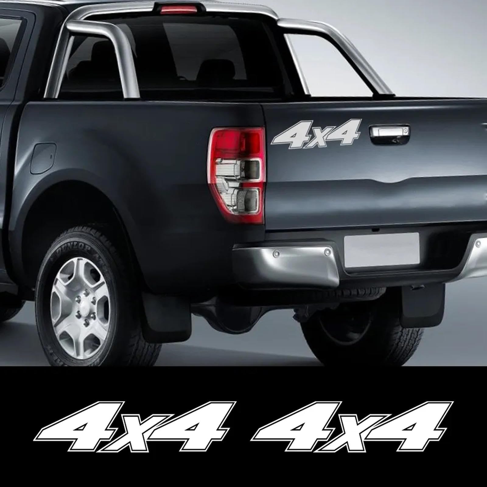 IBLUON 2PCS Car Stickers 4x4 Vinyl Decal,Fit for Isuzu Dmax Nissan NAVARA Toyota Hilux VW Amarok Pickup Auto Accessories