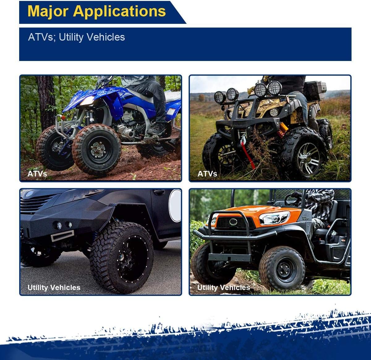 MaxAuto 20x7-8 ATV Tire Golf Cart Knobby Turf Tire 20x7x8 Front Sport UTV ATV Tires 4PR Tubeless, Set of 2