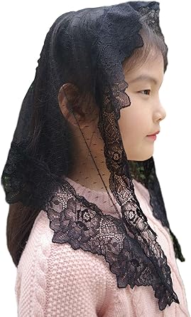 Triangle Girls Mantilla Veil First Communion Veils Lace Latin Mass