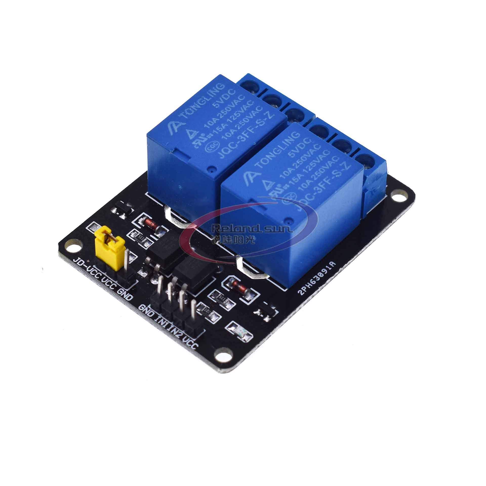 5V 12V 24V 2-Channel Relay Module Shield for Arduino ARM PIC AVR DSP Electronic 5V 10A 2 Channel Relay M (5V)