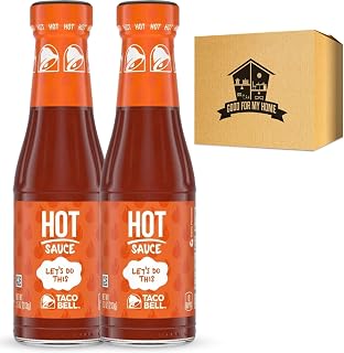 Hot Sauce Bundle. Includes Two 7.5 Oz of Taco-Bell Hot Sauce Bottle. For Taco Sauce, Salsa Hot Sauce, Burrito Wraps Sauce, and More! Mexican Hot Sauce with Good For My Home Box!
