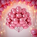 Toys Treasure 50 pcs Pink Metallic Chrome Balloons gallery image