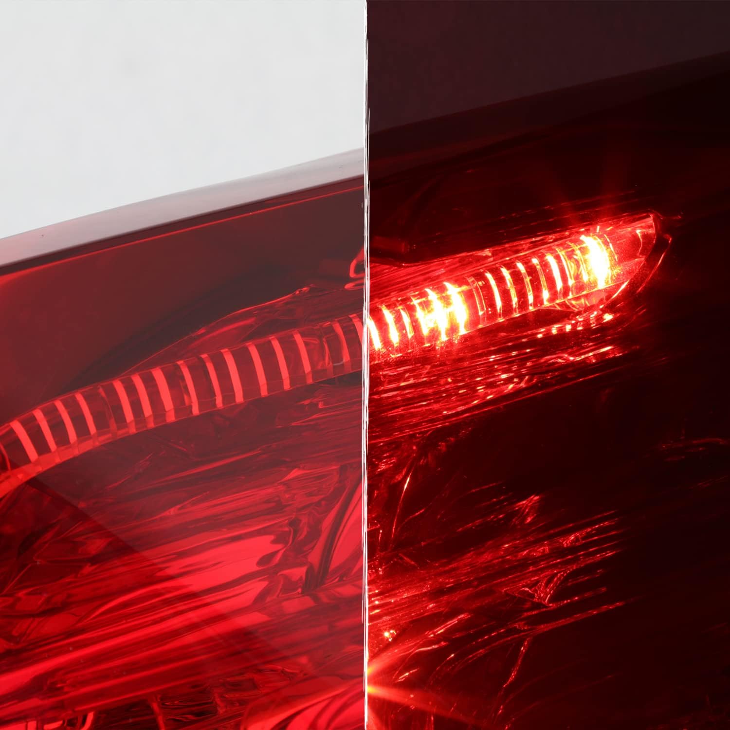AKKON - Fits 2010-2016 Cadillac SRX LED Running Reverse Chrome Red Clear Tail Lamp Brake Light Passenger Right Side