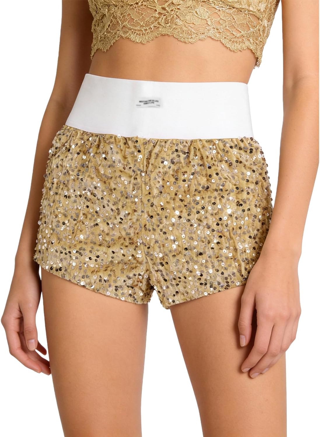 Women's Glitter Sequin Mini Shorts Sparkly Elastic High Waisted Party Nightclub Bottoms Rave Festival Outfits