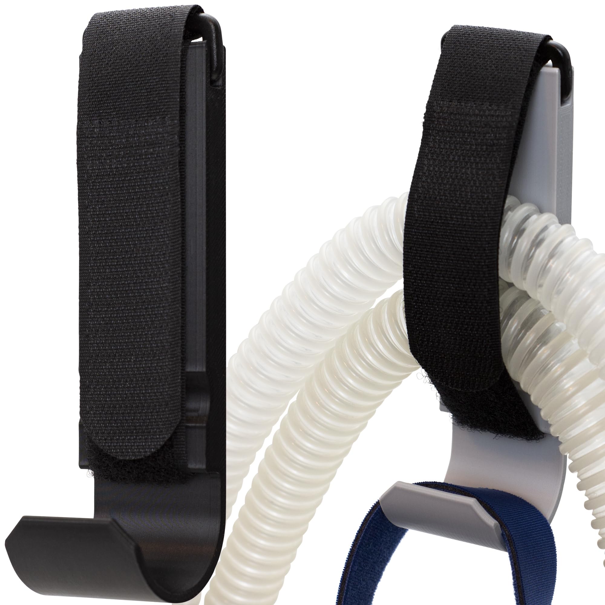 CPAP Tube Holder - for Bed, Wall & Headboard, Perfect for CPAP Machines, Sturdy Hose Hanger, Ideal for Home & Travel, wih Mask Hook - Black