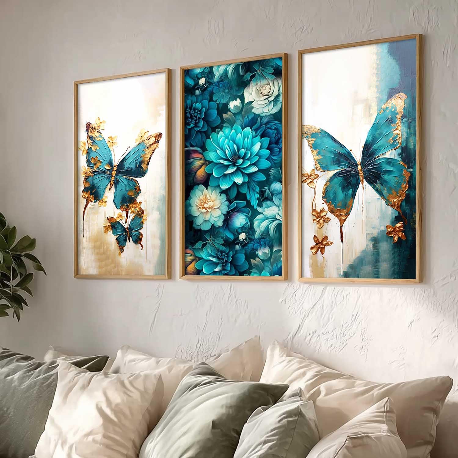 Modern Wall Art Paintings - Set of 3 -6 Modern Wall Art Paintings - Set of 3 -6